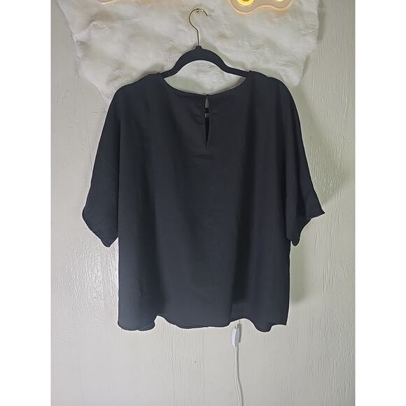 Who What Wear Boxy Blouse Womens Plus 1x Black Oversized Thick Office Staple - Picture 6 of 6